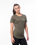 Regular fitness T-shirt women olive green from wolftech gym wear