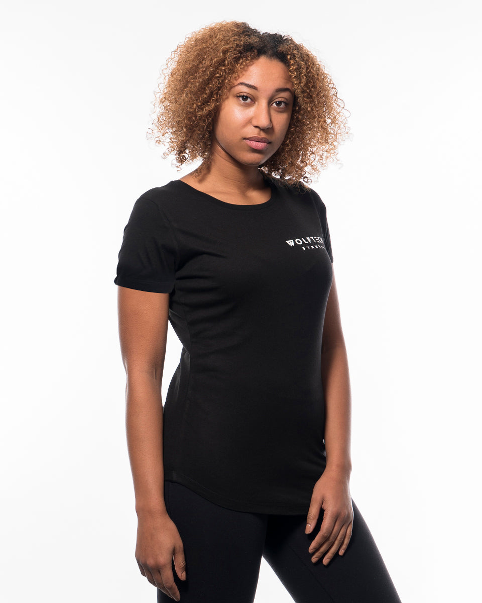 Regular fitness T-shirt women black from wolftech gym wear