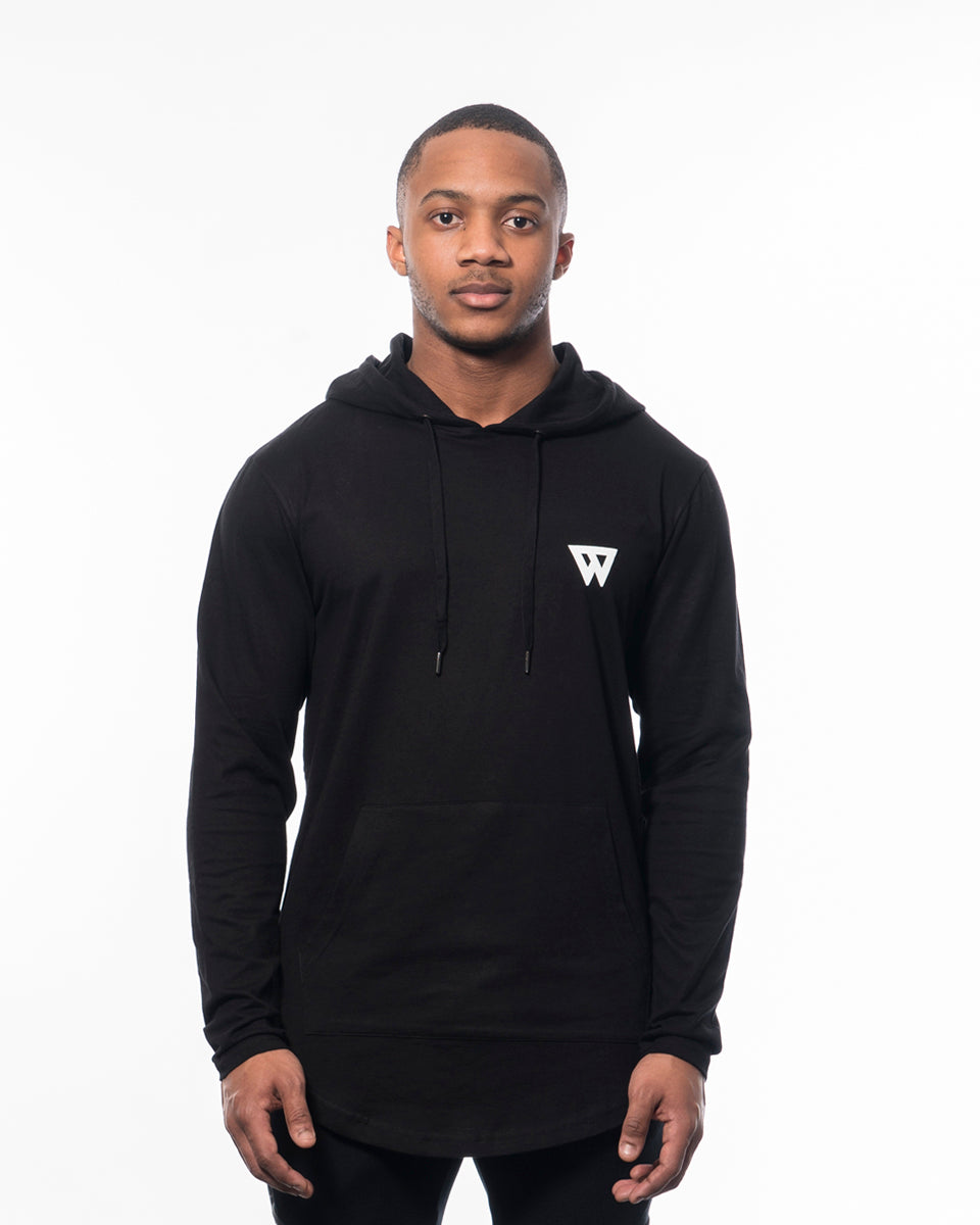 Lightweight hoodie black from wolftech gym wear