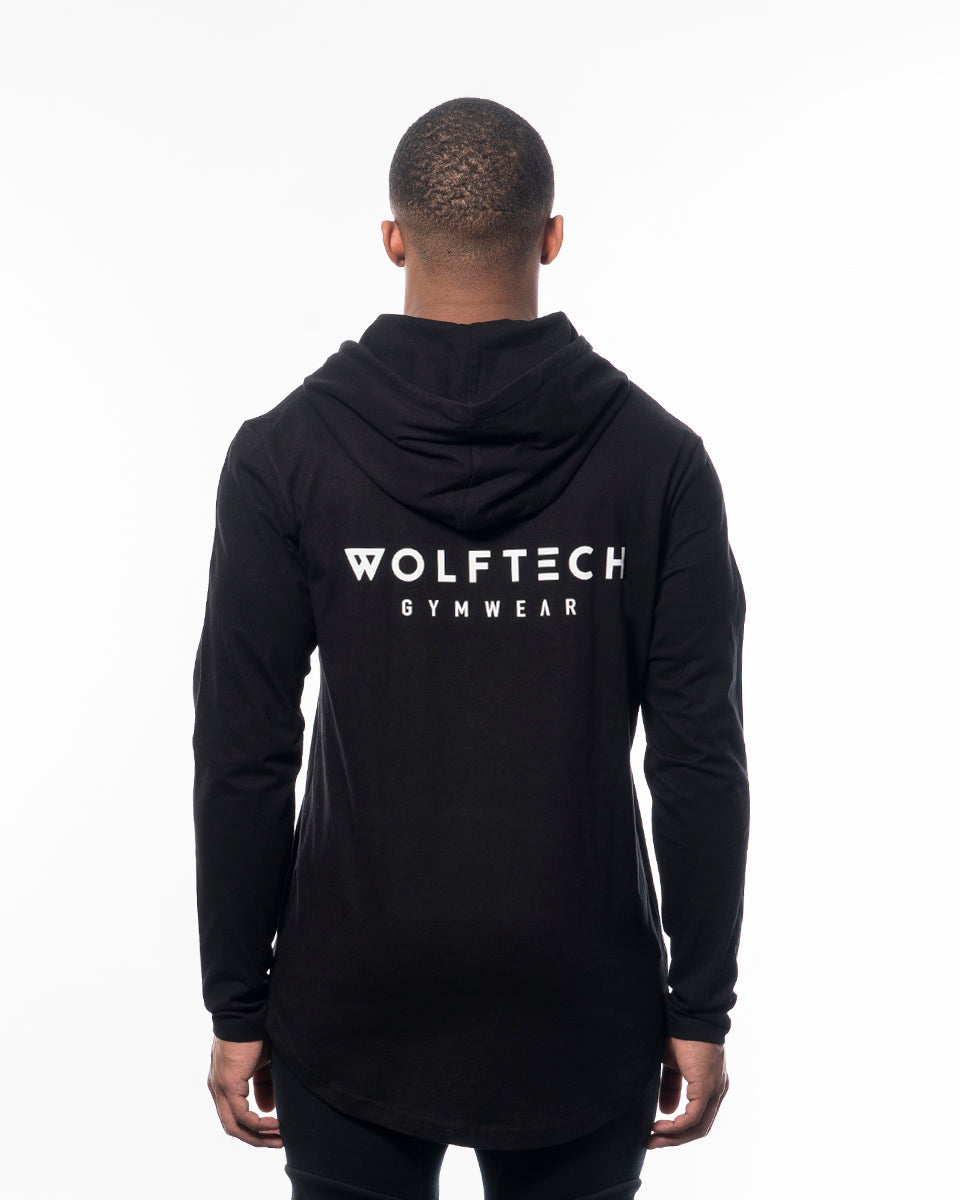Lightweight hoodie black from wolftech gym wear