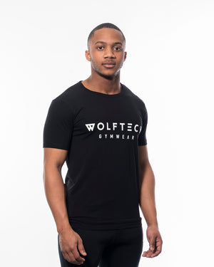 Fitted T-shirt black from wolftech gym wear