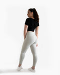 High waisted leggings grey fitness from wolftech gym wear