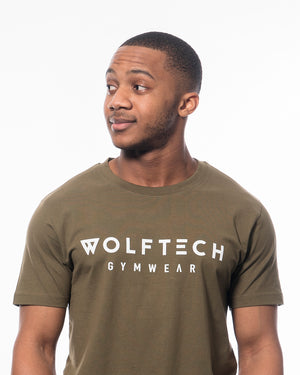 Regular T-shirt olive green from wolftech gym wear