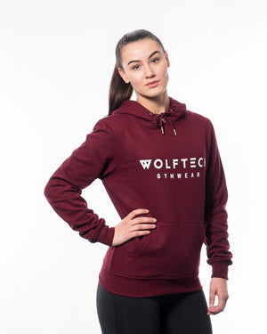 Fitness hoodie red women from wolftech gym wear
